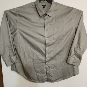 Van Heusen Button Down Dress Shirt 4XL  21/21.5  Clay‎ Color